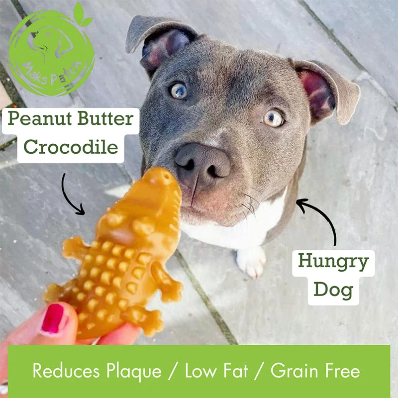 Vegan Dog Treats - Maks Patch Peanut Butter Crocodiles