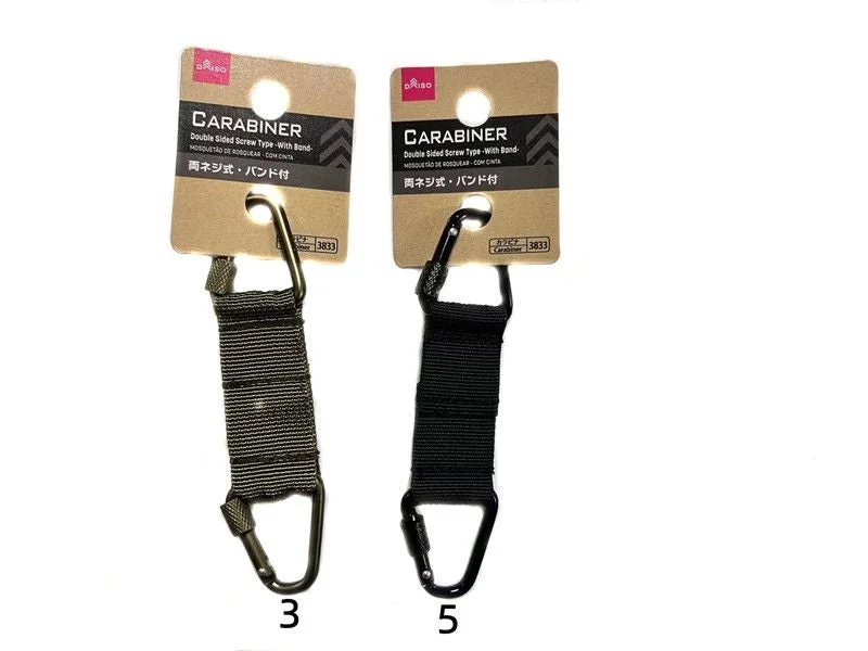 Double Sided Screw Type Carabiner -With Band-