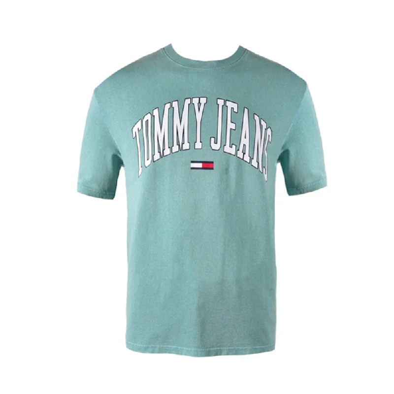 TH MEN S/S R.NECK SHIRT XJ00860400S GRN M (IR)