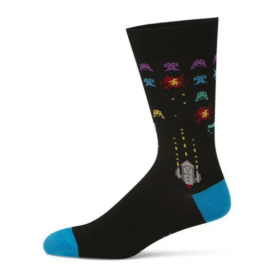 Bamboozld Space Invader Black Socks