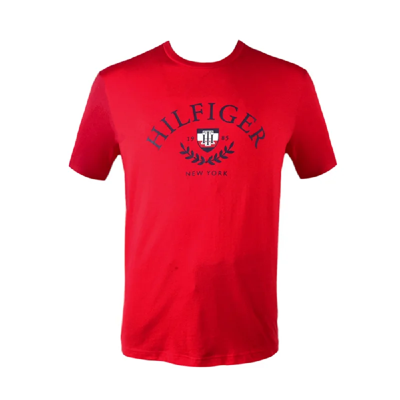 TH MEN S/S R.NECK T-SHIRT 09T4275-608 RED XL (IR.S)