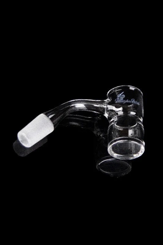 Honeybee Herb 45 Degree Honey Bevel Splash Bucket Quartz Banger - Black Line