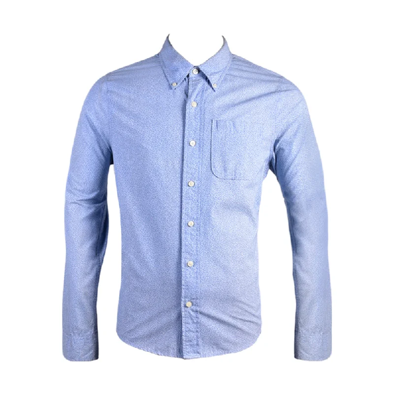 ABERCROMBLE MEN DRESS SHIRT 125-168-3267-214 BLU M (IR)
