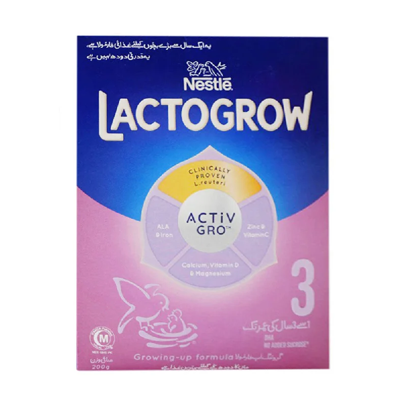 NESTLE LACTOGROW 3 MILK POWDER GENTLE GROW 200 GM