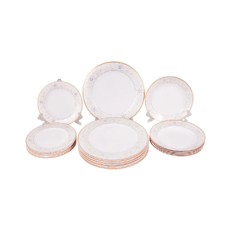 PLATE SET 18PC BONE CHINA X005