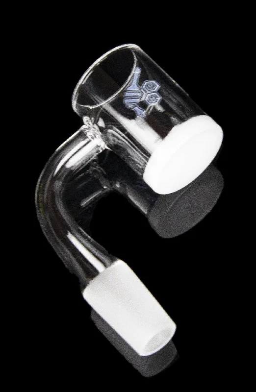 Honeybee Herb 90 Degree Honey & Milk Quartz Banger - Yellow Line