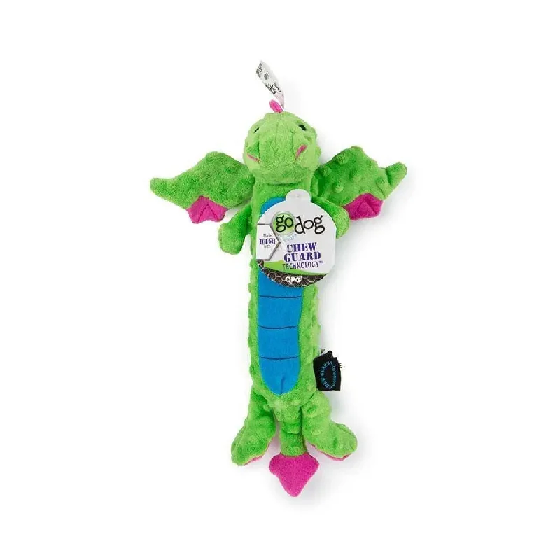 GoDog® Green Skinny Dragons Dog Toys Large