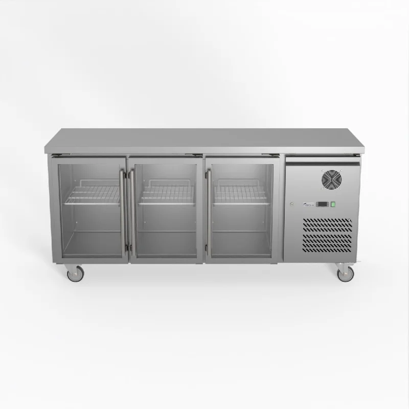 2NDs: FED-X Three Glass Door Bench Fridge XUB6C18G3V-VIC265