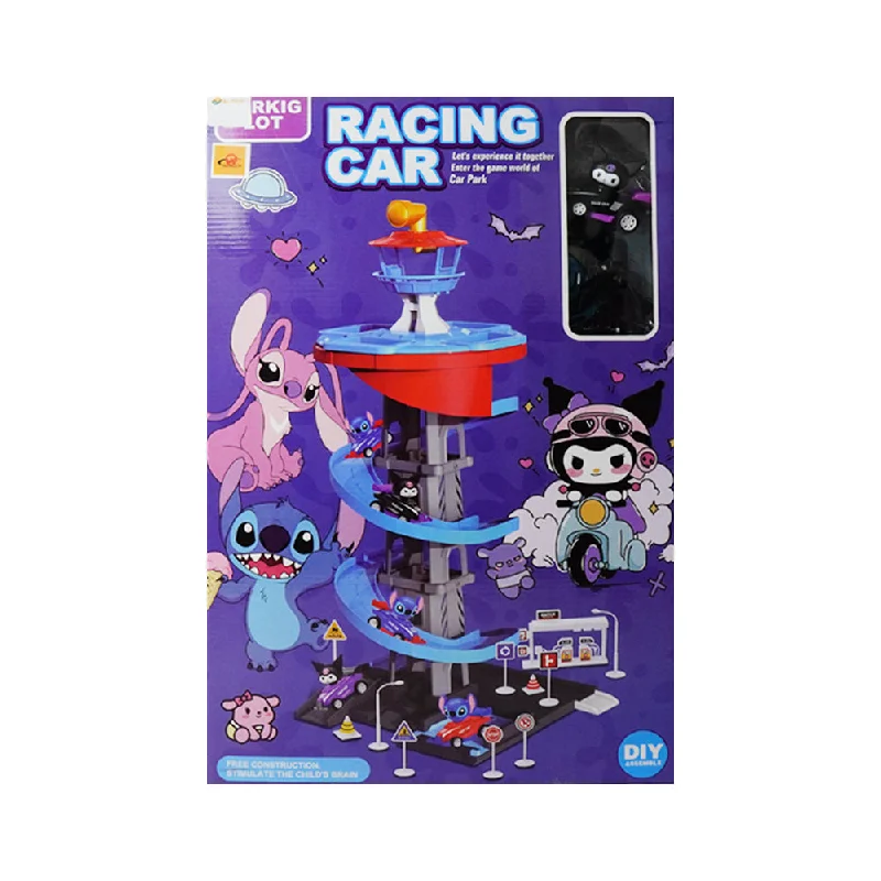 111-360A RACING CAR PARKING LOT CARTOON