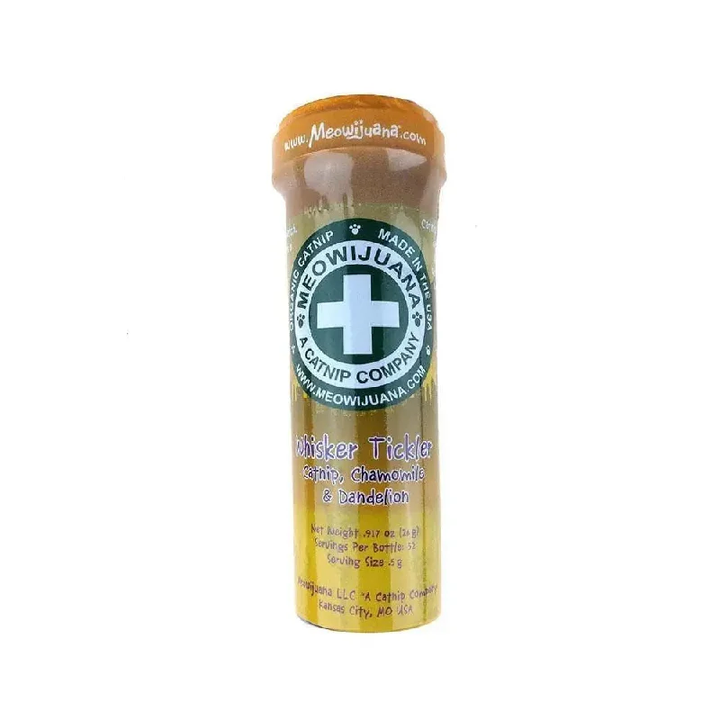 Meowijuana® Chamomile, Dandelion, & Catnip blend Whisker Tickler for Cat 26 Gm