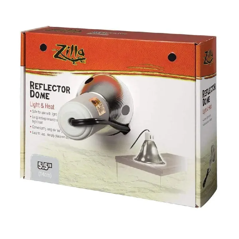 Zilla Fluorescent/Incandescent Reflector Dome Silver Color