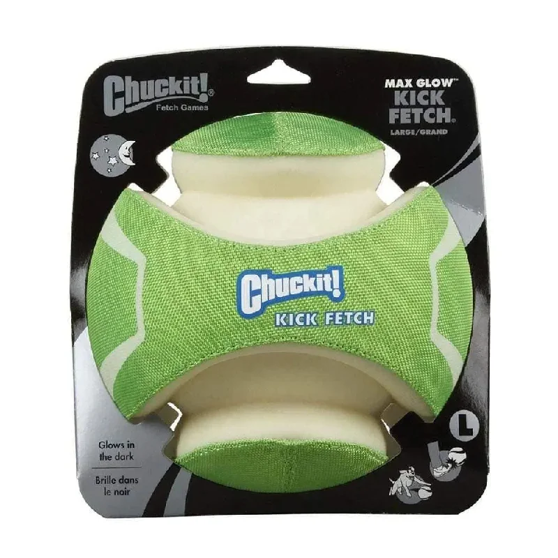 Chuckit!® Kick Fetch Max Glow Dog Toys Glow Green/White Color Large