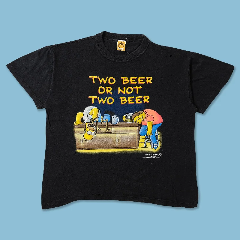 Vintage Simpsons Two Beer T-Shirt Large