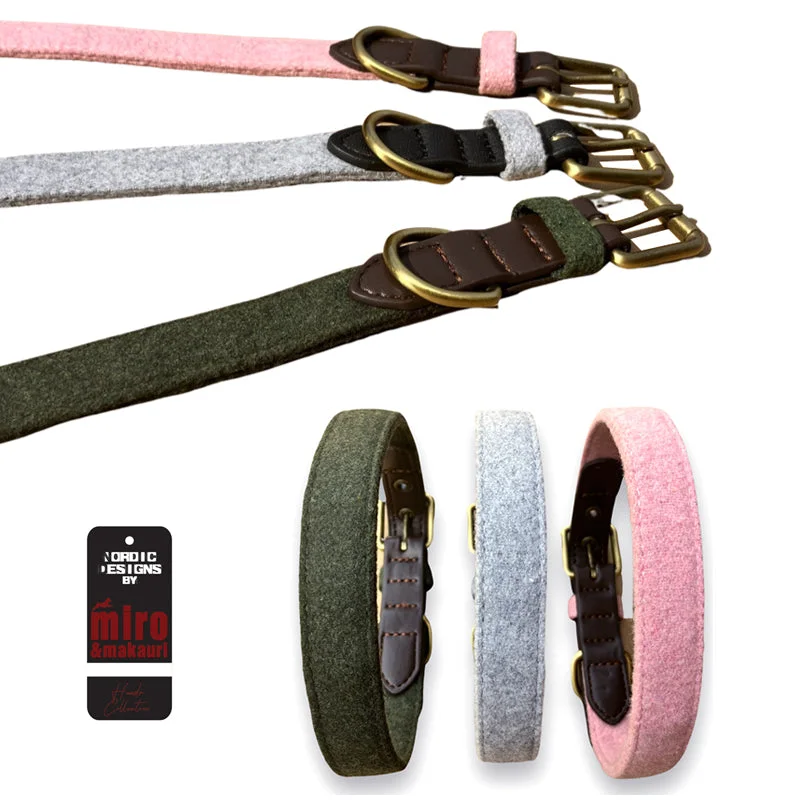 Miro & Makauri 'Nordic Designs' "Wool Felt Dog Collars"