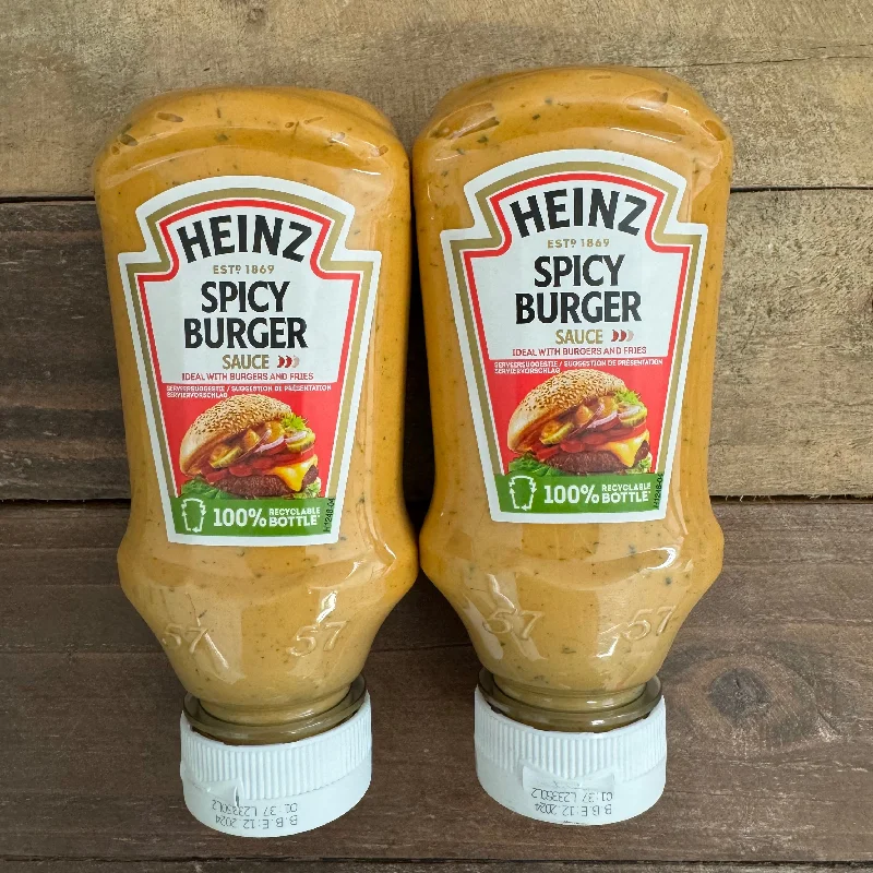 2x Heinz Spicy Burger Sauce Bottles (2x220g)