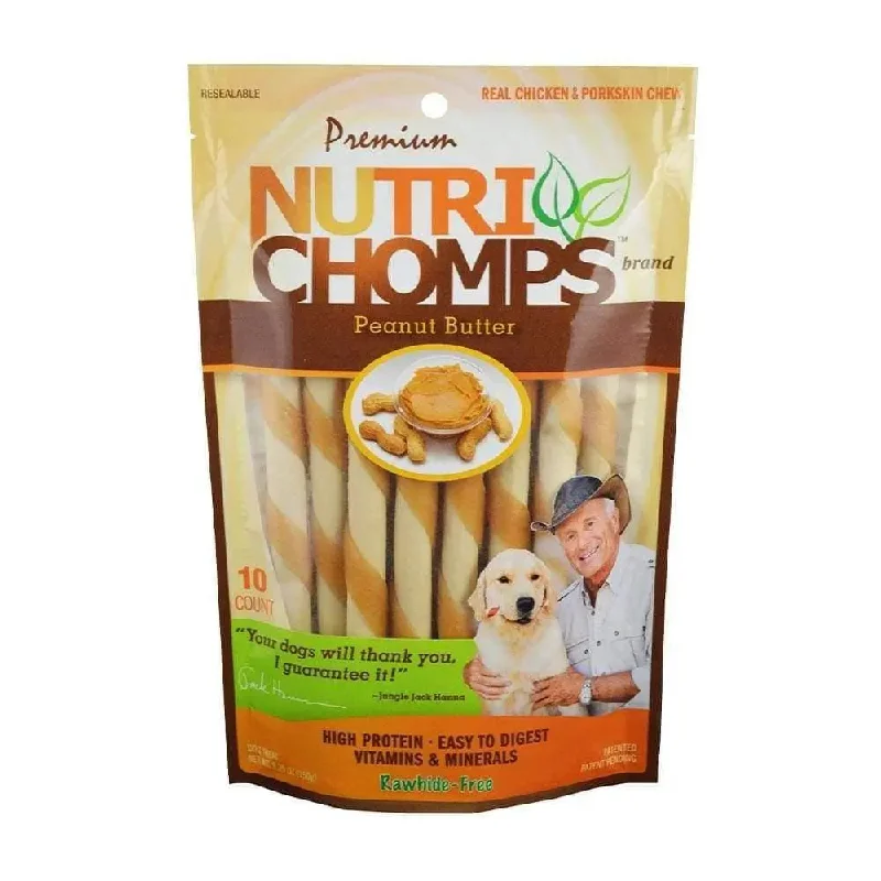 Nutri Chomps™ Peanut Butter Flavor Mini Twist Dog Treats 6 Inch 10 Count
