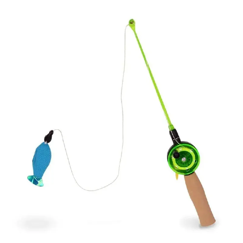 OurPets® Teaser Wand Fishing Rod With Fish Cat Toys