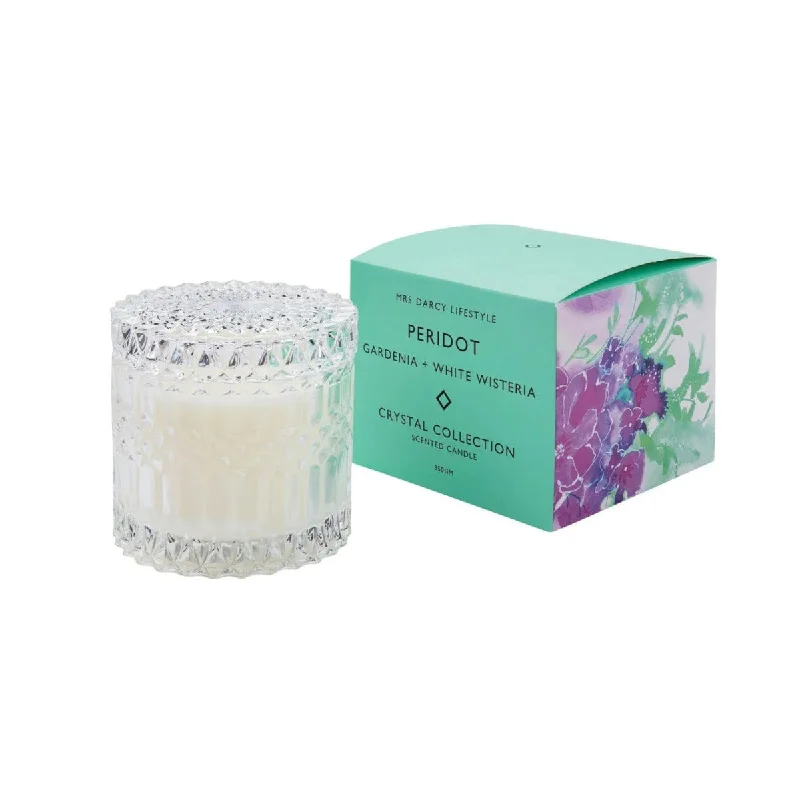 Mrs Darcy Peridot Gardenia + White Wisteria Candle 350g