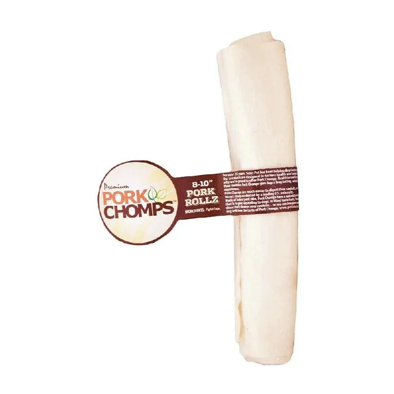 Pork Chomps™ Baked Pork Skin Roll Dog Treats 8 Inch 1 Count