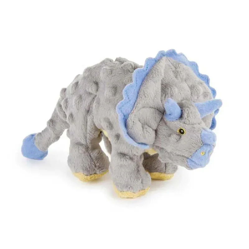 GoDog® Frills the Triceratops Dino Dog Toys Small Gray