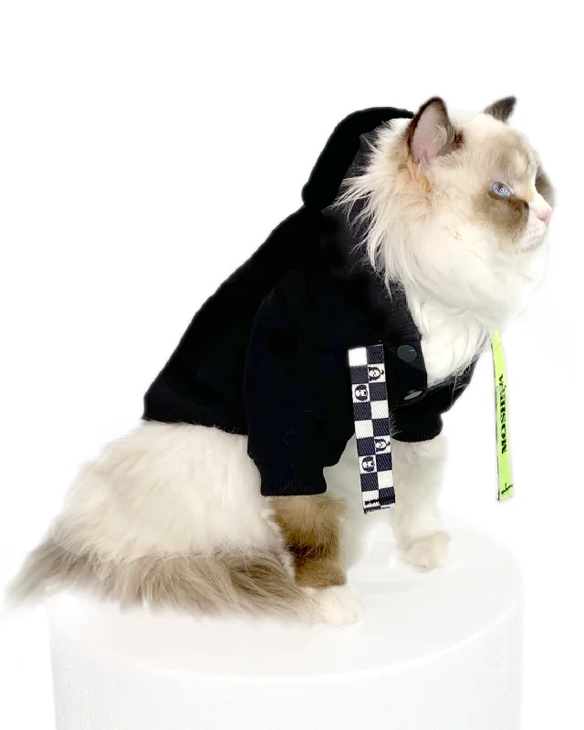 I Woof U Black Cat Hoodie