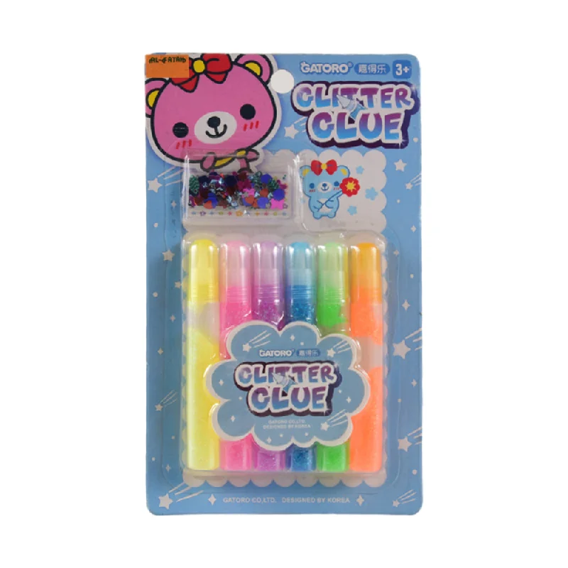 O190 GATORO GLITTER GLUE 6PC PACK Z.B