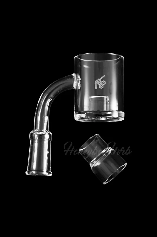 Honeybee Herb Top Hat Core Reactor Quartz Banger - Yellow Line