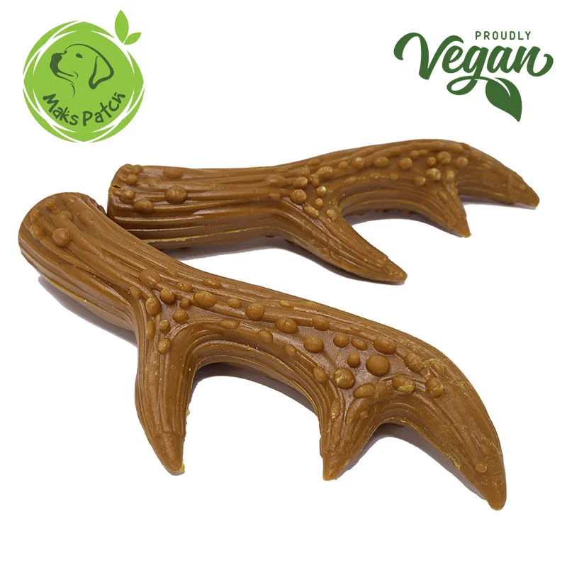 Large Vegan Dog Treats - Maks Patch Peanut Butter Antlers