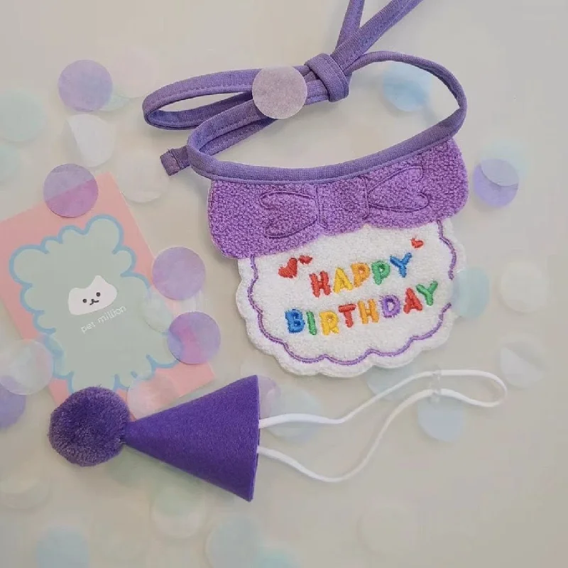 Purple bib hat