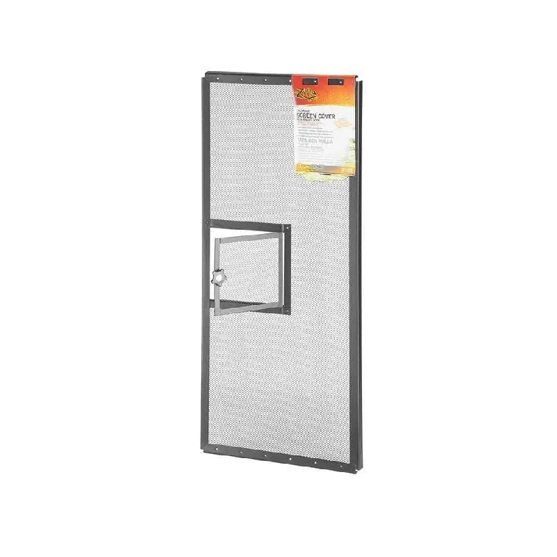 Zilla® Screen Cover with Hinged Door Black Color 30 X 12 Inch