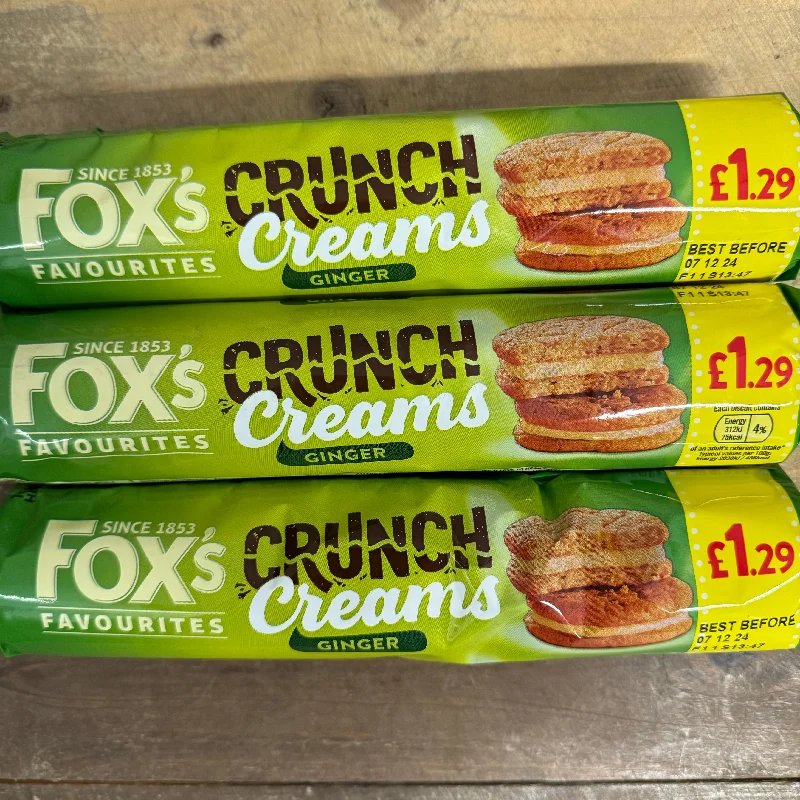 3x Fox's Ginger Crunch Creams Biscuits Packs (3x200g)
