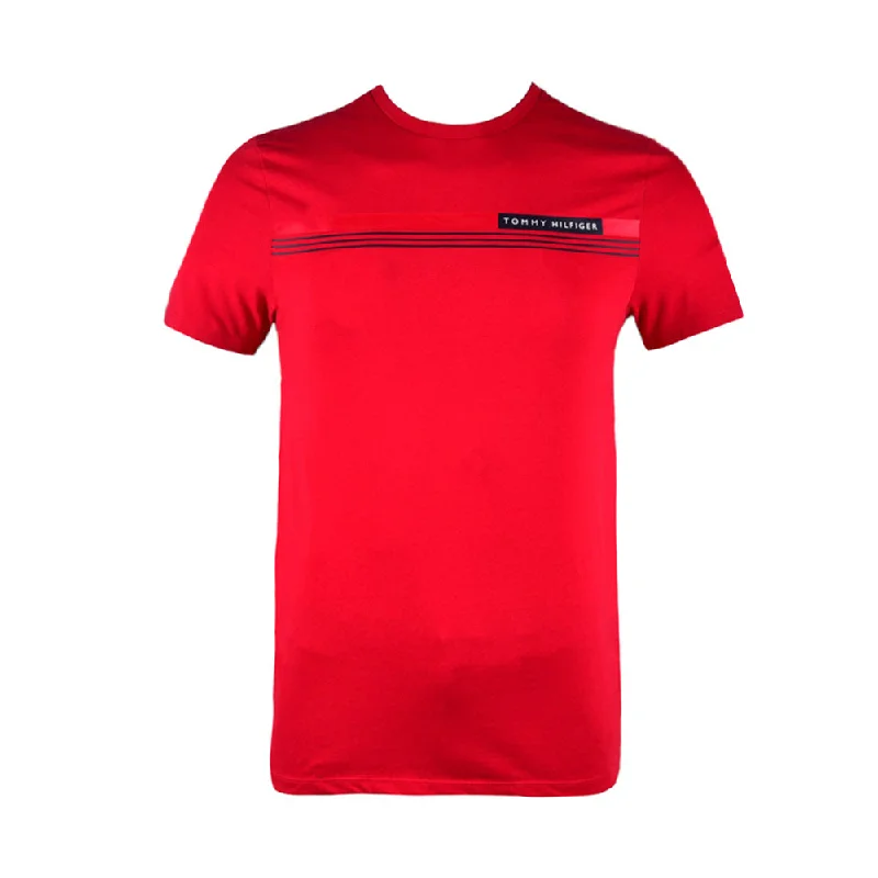 TH MEN S/S R-NECK SHIRT 78J8161-600 RED S (IR)
