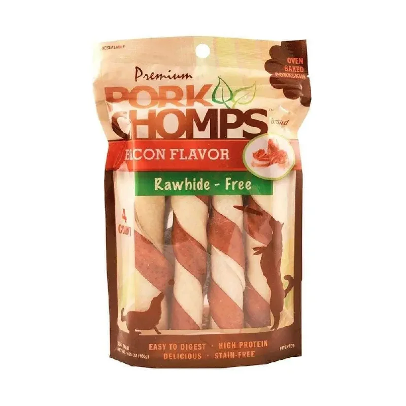 Pork Chomps™ Bacon Flavor Baked Large Twists Dog Treats 4 Count