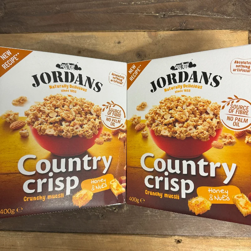 2x Jordans Country Crisp Honey & Nuts Crunchy Muesli Packs (2x400g)