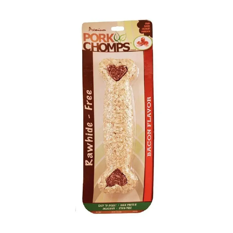 Pork Chomps™ Bacon Flavor Baked Crunchy Bone Dog Treats 8 Inch 1 Count