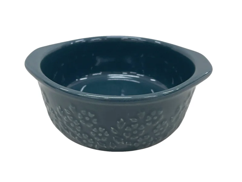 Flower Relief Round Bakeware Navy
