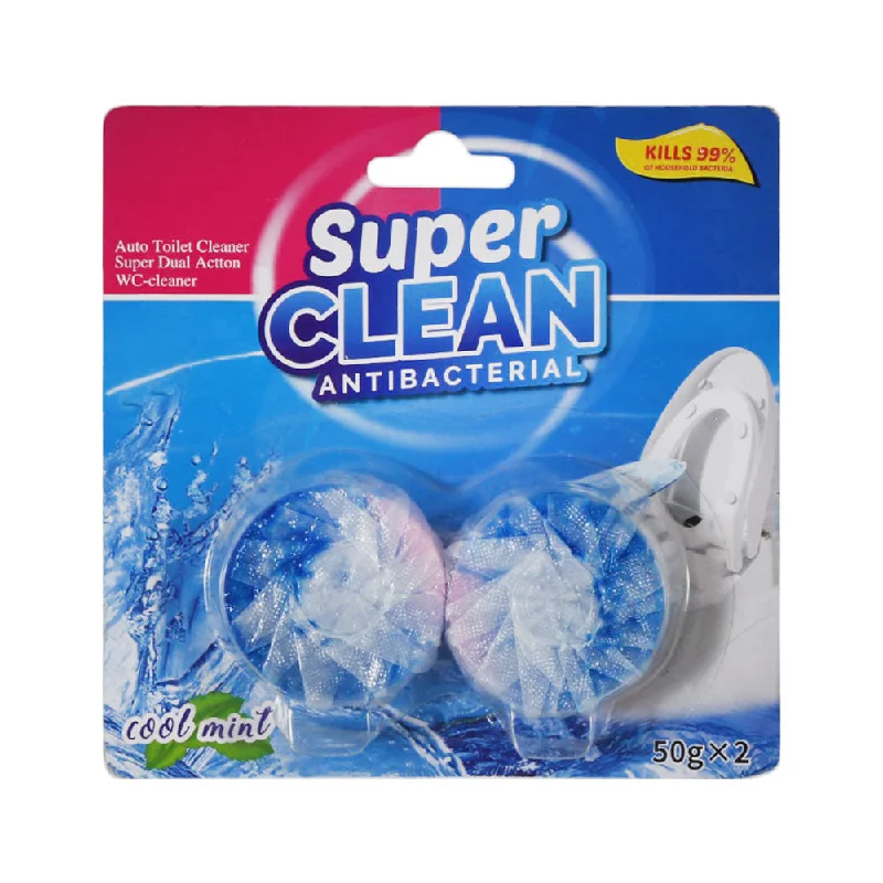 SPUP SUPER CLEAN TOILET FRESHENER & CLEANER 2PC COOL MINT IR