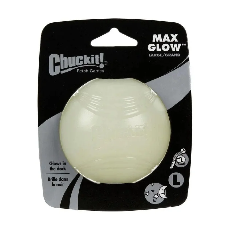 Chuckit!® Max Glow Ball Dog Toys Glow White Color Large