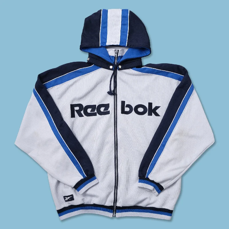 Vintage Reebok Hooded Track Jacket Large
