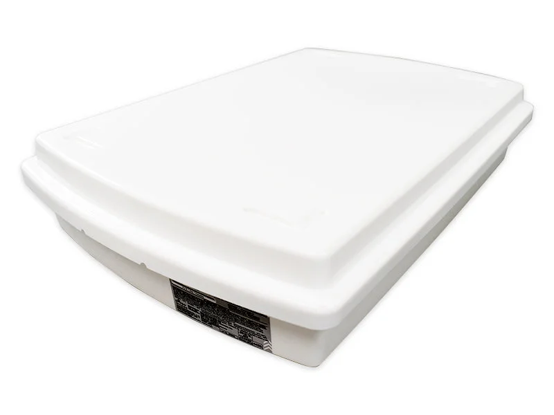 Recycled plastic box with lid (A4  white  1.16ft x 9.84in x 2.75in)