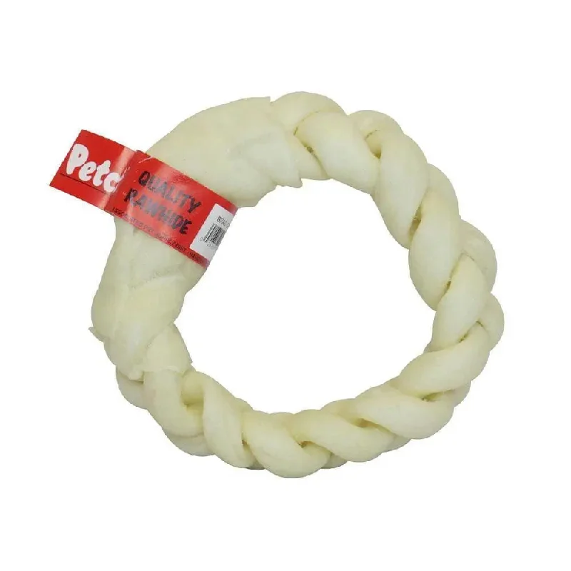 Lennox® Natural Premium Rawhide Braid Donut Dog Treats 20 Count X 6"