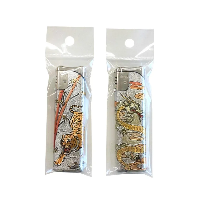 CR Sliding Lighter Japanese Pattern Tiger/Dragon