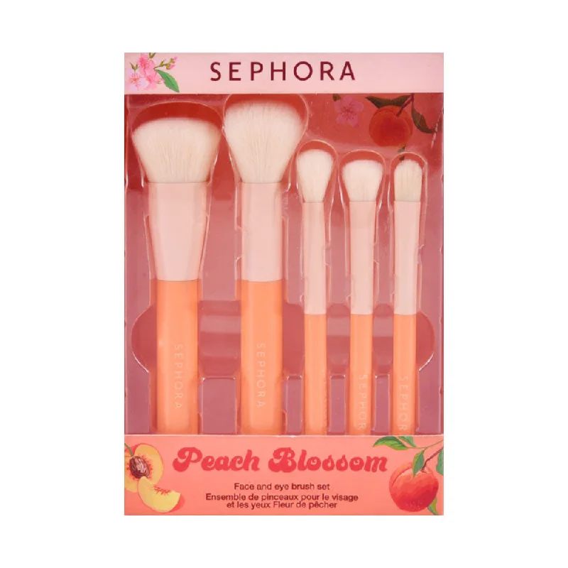 SEPHORA PEACH BLOSSOM FACE & EYE BRUSH SET