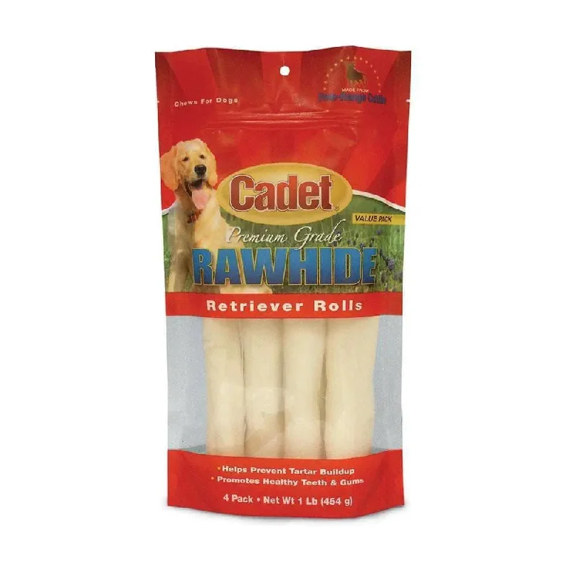 Cadet® Premium Rawhide Retriever Roll Dog Treats 1 Lbs X 4 Count