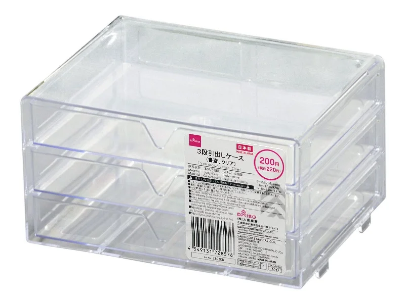 Three drawers case(Clear)