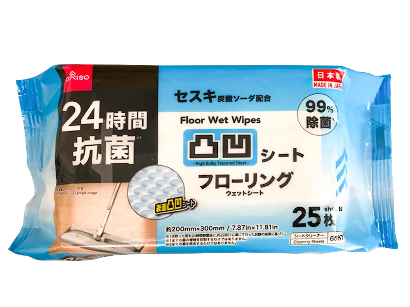 Floor Wet Wipes - 25 Sheets -High Bulky Textured Sheet-