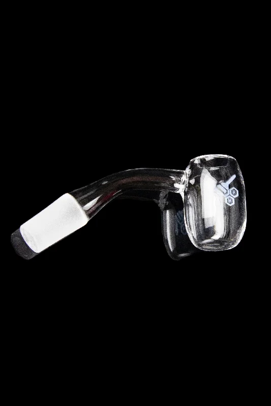 Honeybee Herb 45 Degree Honey Barrel Quartz Banger - Yellow Line