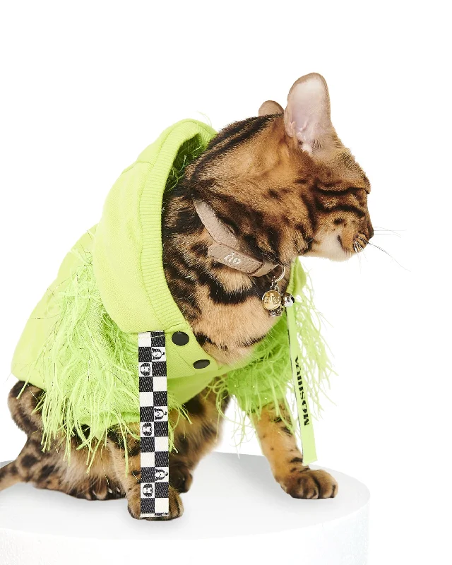 I Woof U Green Cat Hoodie