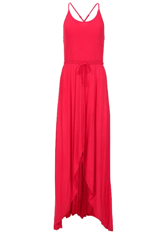 High low tank dress - Red