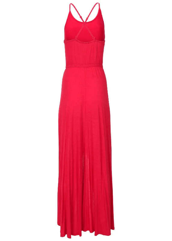 High low tank dress - Red